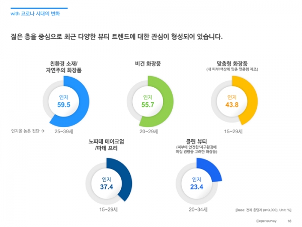 오픈서베이 뷰티 트렌드 웨비나 발표 자료 (p.18)