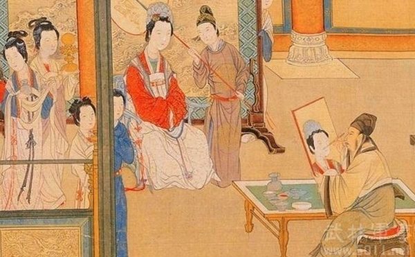 明, 仇英(구영)의 《漢宮春曉圖》일부