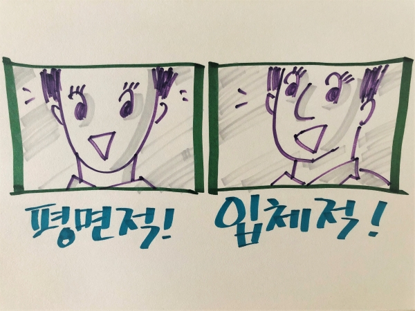 모델을 입체적으로 찍기