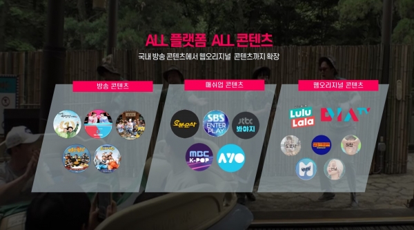 스마트미디어렙이 커버하는 콘텐츠의 종류