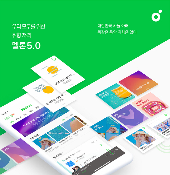 2019년 9월 홈편집 기능 등을 추가한 멜론 5.0을 출시한 멜론