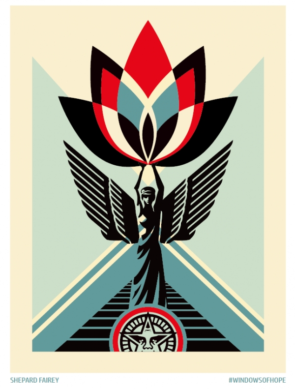 Shepard Fairey 'Lotus Angel'