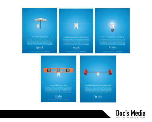Spodak Dental Group의 광고들 출처; https://www.mdgadvertising.com/marketing-insights/healthcare-advertising-were-giving-spodak-dental-group-every-reason-to-smile/