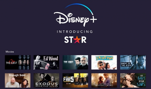디즈니 플러스가 스타 브랜드를 추가하였다.