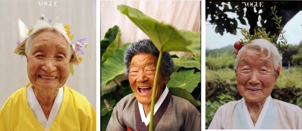 사진설명 : 그저 꽃처럼 아름답게만 살아오시지는 않았지만, 할머니들의 사진에서 우리는 향기를 느낄 수 있다. 오랜 세월을 이겨낸 여유로운 표정과 미소 속에서, 세월을 초월해버린 편안한 모습이 느껴진다.