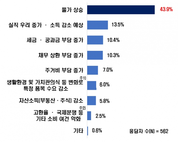 소비지출 축소 이유