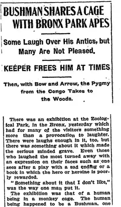 오타 벵가에 대한 뉴욕 타임스 기사 (1906. 9. 9)