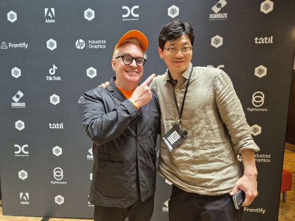 D&AD에서의 브라이언 콜린스와 송창렬 대표